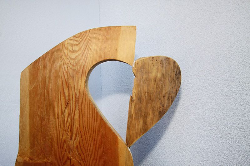 Wooden heart artwork